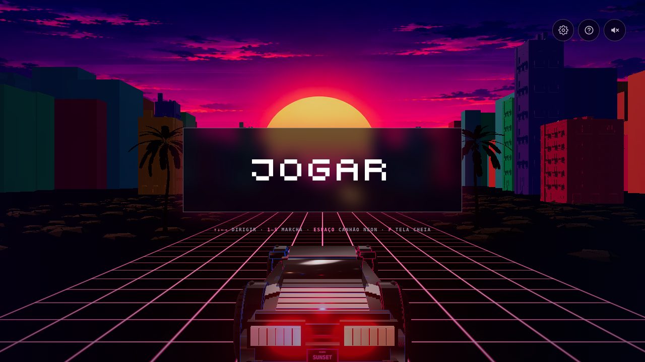 Tela inicial com o botão JOGAR